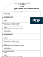 Evaluación Acentos y Verbos - Doc 4º 5º 6º