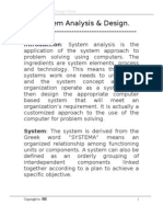 System Analysis and Design