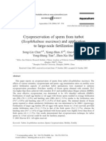 Cryopreservation of Sperm From Turbot (Scophthalmus Maximus) and Application To Large-Scale Fertilization