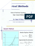 Numerical Methods: Dr. Nasir M Mirza