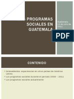 Los Programas Sociales en Guatemala.