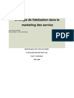 Strategie de Fidelisation Dans Le Marketing Des Service..