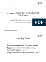 Chi-Square, Student's T and Snedecor's F Distributions