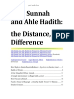 Ahle Sunnah and Ahle Hadïth: The Distance, The Difference