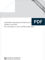 A Level Chemistry Syllabus