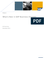 What's New in SAP Business One 8.81