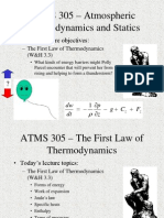 ATMS 305 - Atmospheric Thermodynamics and Statics: - Today's Lecture Objectives