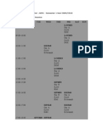 Timetable For Semester