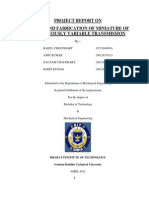 Project Report On Design and Fabrication of Miniature of Continuously Variable Transmission