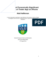 Analysis of Forensic Artifacts of Tinder On Iphone