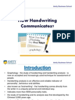 How Handwriting Communicates?: Amity Business School