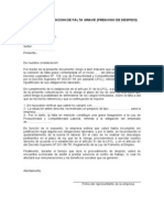 Carta Preaviso