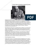 Teoría Tradicional y Teoría Crítica de Horkheimer