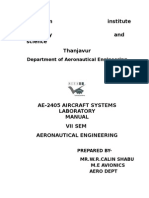 Ae-2405 Aircraft Systems Laboratory