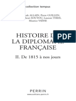 Histoire de La Diplomatie de 1815 À Nos Jours