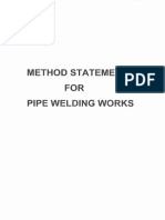 Method Statement Pipe Welding