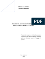 Inclusão de Alunos Com Necessidades Educacionais Especiais