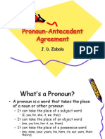 Pronoun - Antecedent Agreement