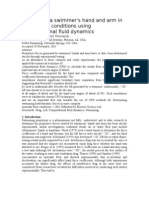 Analysis of A Swimmer's Hand and Arm in Steady Flow Conditions Using Computational Fluid Dynamics