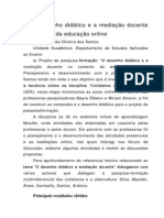 O Desenho Didático e A Mediação Docente No Contexto Da Educação Online