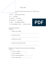 5th Grade Initial Test