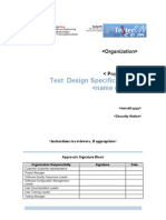 Test Design Specification Template