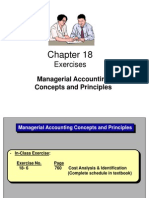 Exercises: Managerial Accounting Concepts and Principles