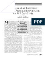 Validation of An Enterprise Resourse Planning System (ERP)