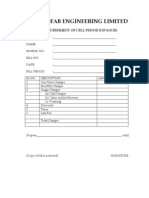 Technofab Engineering Limited: Remburshment of Cell Phone Expances