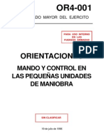 Or4-001 Mando Y Control de Pequeñas Unidades Maniobra PDF