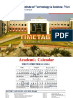 First Sem 2013-14 Timetable