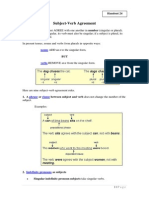 Subject-Verb Agreement - Handout 24