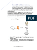 Windows 2000 Host System Hardening: Lab Network Diagram