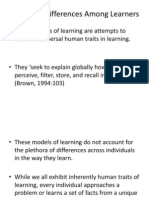 3 - Individual Differences Among Learners