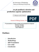 Integrated Open Pit Pushback Selection and Production Capacity Optimization