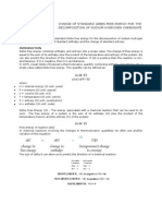 Chnage of Standard Gibbs Free Energy For The Decomposition of Sodium Hydrogen Carbonate