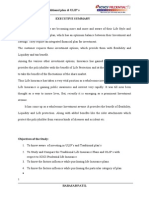 Comparison Between Traditional Plan ULIPs PROJECT REPORT