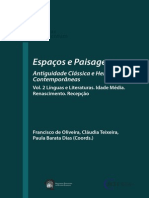 Espaços e Paisagens - Antiguidade Clássica e Heranças Contemporâneas - Vol. 2 - Línguas e Literaturas - Idade Média. Renascimento. Recepção