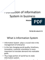 Foundation of Information System in Business: Module - 01