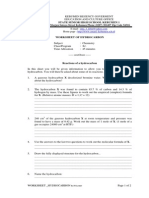 Worksheet Reaction of Hydrocarbon