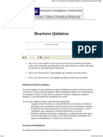 Reactores Químicos - Apuntes de Ingeniería Química