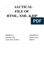 Practical File of HTML, XML &JSP