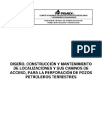 Nrf-256-Pemex-2010-Diseno, Construccion y Mantenimiento de Localizaciones y Sus Caminos de Acceso