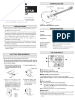 Electric Acoustic Guitar: Owner's Manual