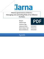 Alliance Governance at Klarna: Managing and Controlling Risks of An Alliance Portfolio