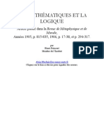 Les Mathématiques Et La Logique, Henri Poincaré