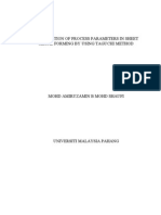 Optimization of Process Parameters in Sheet