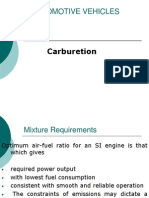 Automotive Vehicles: Carburetion