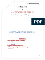 Software Engineering Notes