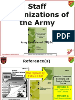 Army Field Manual (FM) 6-0: Staff Organizations of The U.S. Army